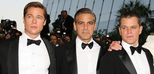 Brad Pitt, George Clooney a Matt Damon.