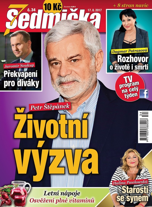 Štěpánek zdobí také titulní stranu nového čísla týdeníku SEDMIČKA!