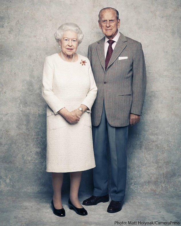 Nejnovější portrét královny Alžběty II. a prince Philipa.