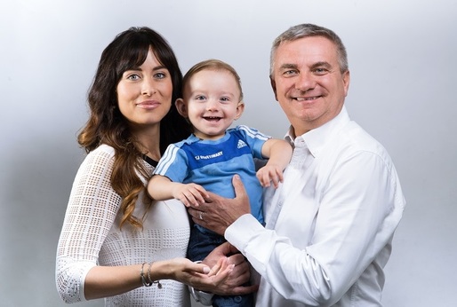 Alex Mynářová s rodinou.
