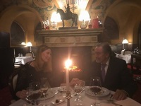 Výročí oslavili na romantické večeři.