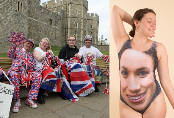 Británie šílí: vlaječky a plavky s členy královské rodiny.