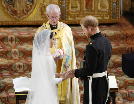 Snímek z Královské svatby prince Harryho a vévodkyně ze Sussexu Meghan.
