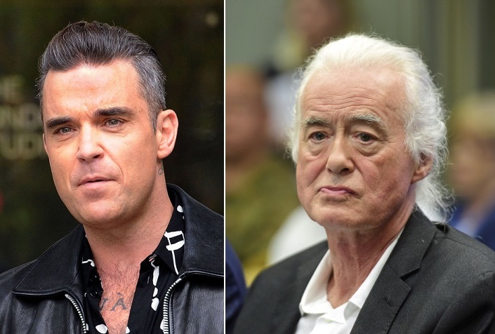 Robbie Williams a Jimmy Page.
