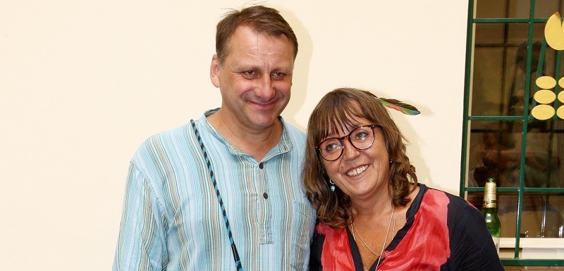 Bára Hrzánová s manželem Radkem Holubem.