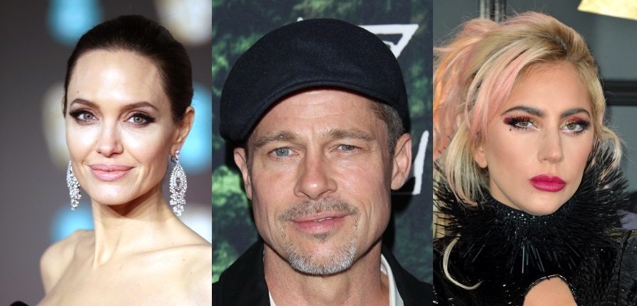 Angelina Jolie, Brad Pitt a Lady Gaga.