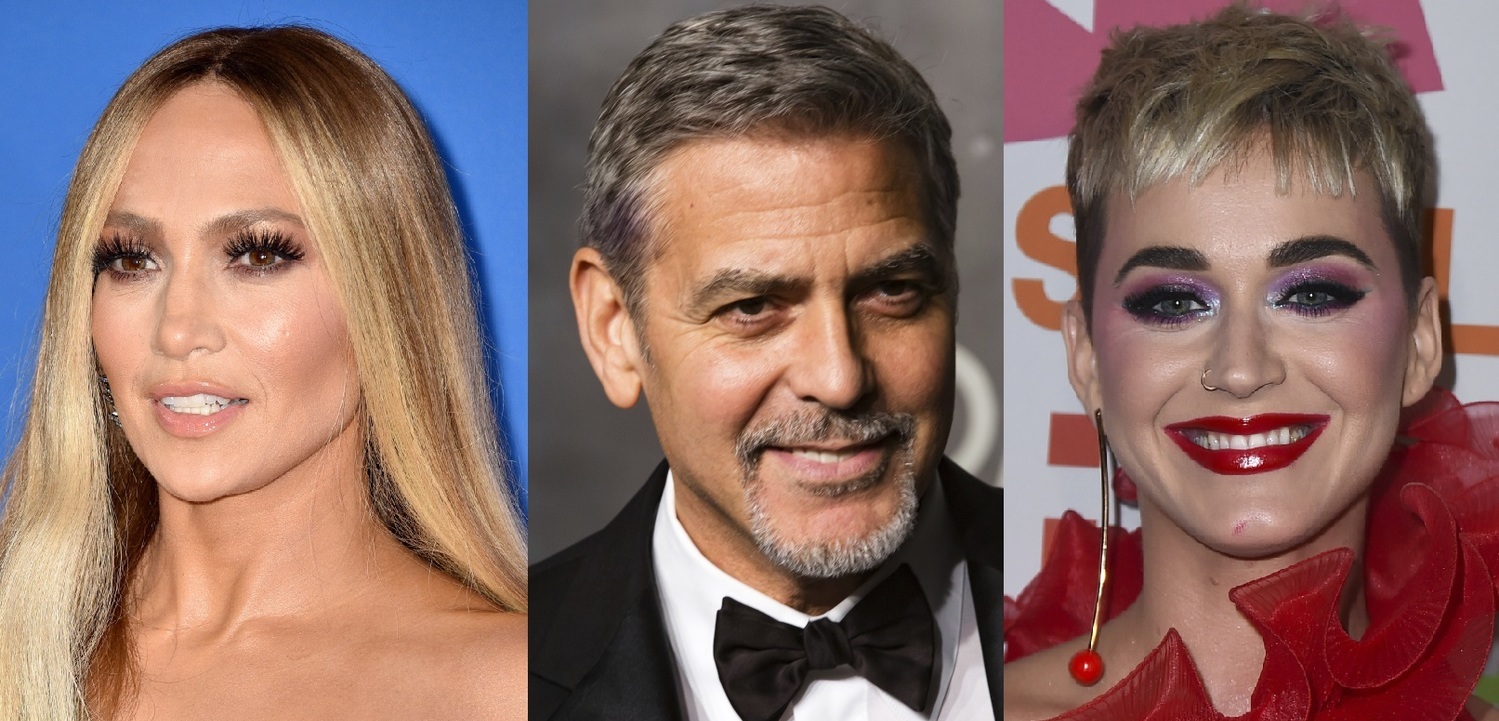 Jennifer Lopez, Goerge Clooney a Katy Perry.
