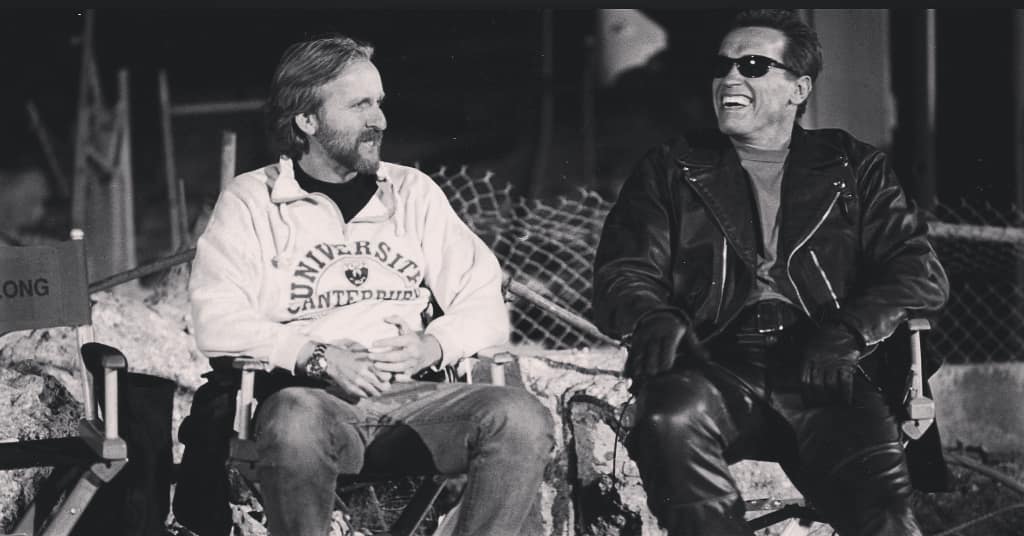James Cameron a Arnold Schwarzenegger.
