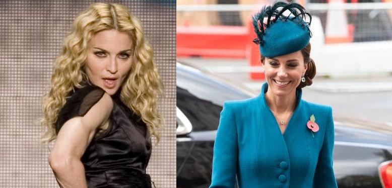 Madonna a vévodkyně Kate.