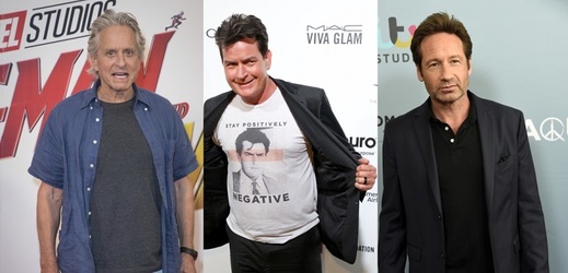Michael Douglas, Charlie Sheen, David Duchovny.