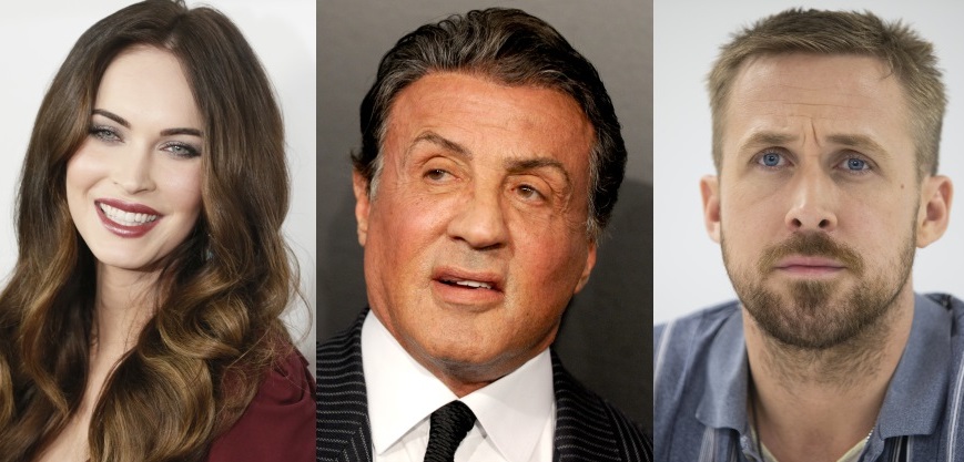 Megan Fox, Sylvester Stallone a Ryan Gosling.