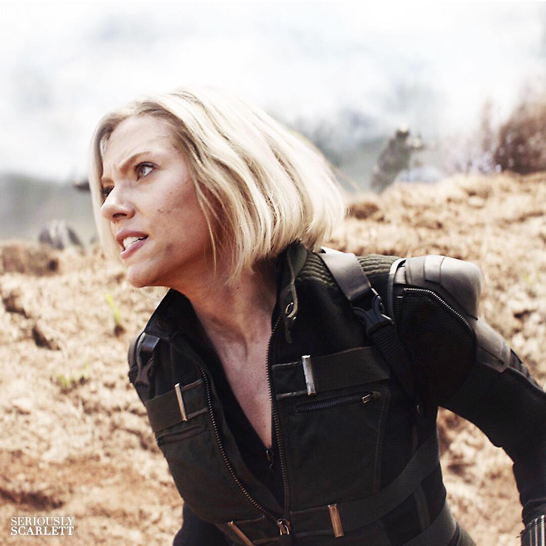 Scarlett Johansson  hraje superhrdinku v Avengers Infinity War.