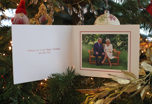 Vánoční pohled od prince Charlese a Camilly.