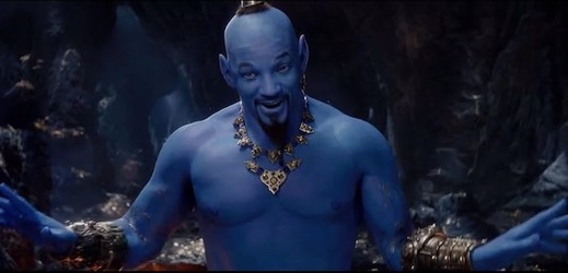 Will Smith jako Džin v připravované hrané Disneyho pohádce Aladin.