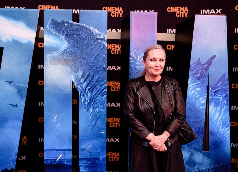 Bára na premiéře filmu Godzilla 2. 