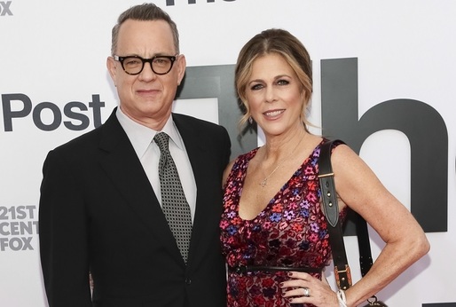 Tom Hanks s manželkou Ritou Wilson. 