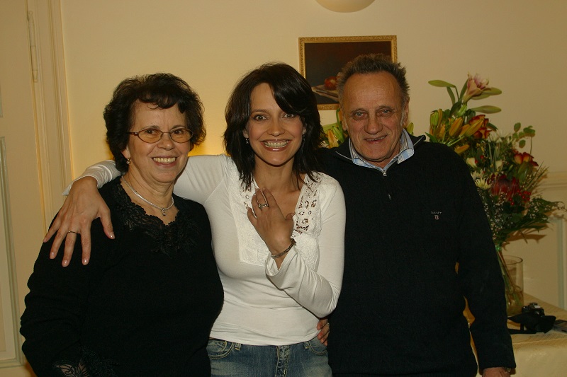 Lucie Bílá s maminkou a tatínkem. 