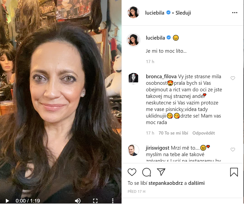 Lucie Bílá nahrála emotivní video. 