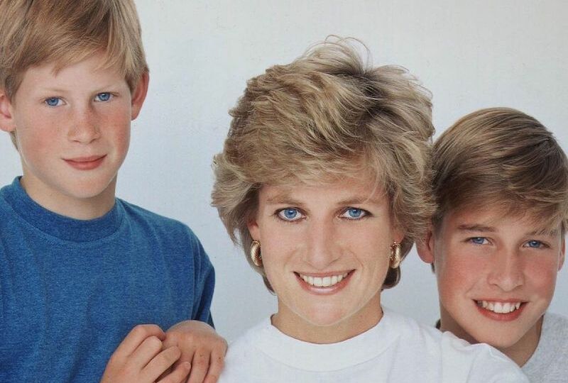 Princezna Diana se syny Williamem a Harrym.