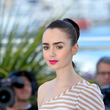 Herečka Lily Collins. 