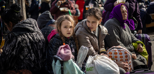 Ukrajinští uprchlíci (ilustrační foto).
