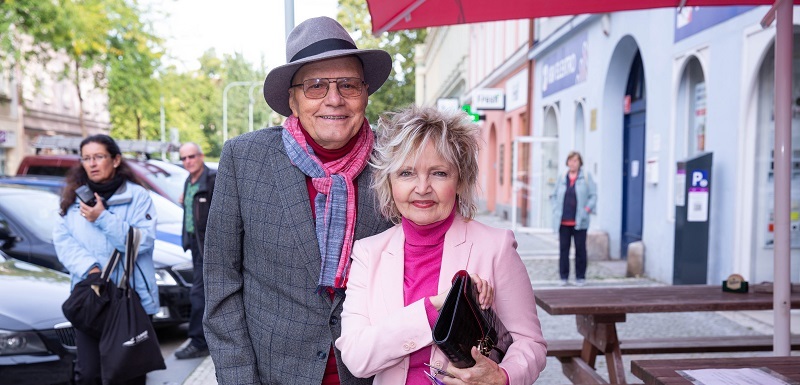 Eva Hrušková s manželem Janem Přeučilem. 