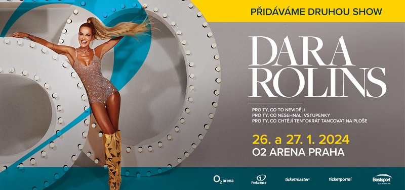 Po fenomenálním koncertu v loňském roce přichází popová diva Dara Rolins se dvěma koncerty, a to 26. a 27. ledna. První O2 arenu si Dara »nadělila« k oslavě svých 50. narozenin a vystoupení to bylo náležitě nablýskané, plné tance, odvážných kostýmů, sentimentu i hvězdných hostů. Tentokrát hostům slibuje, že přidá nejen na intenzitě, ale i že sestoupí z pódia mezi hosty a zatančí si s nimi.