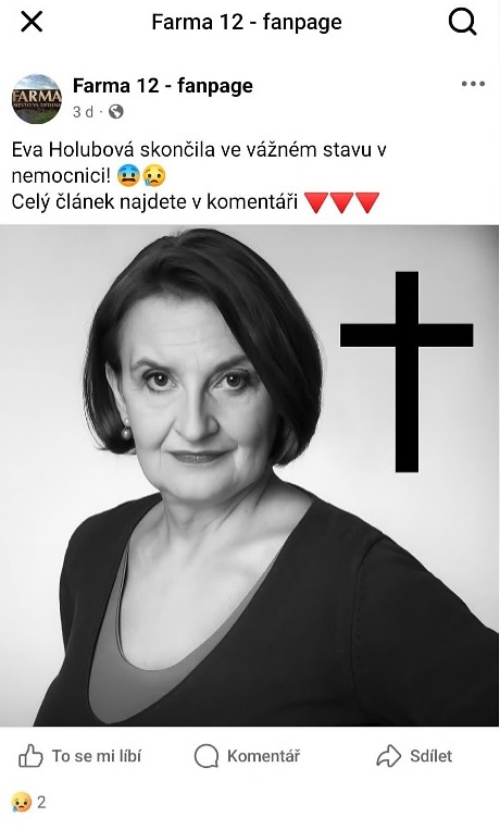 Po sociální síti se začala šířit falešná zpráva.