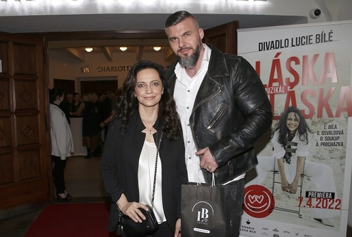 Lucie Bílá s partnerem Radkem Filipi. 