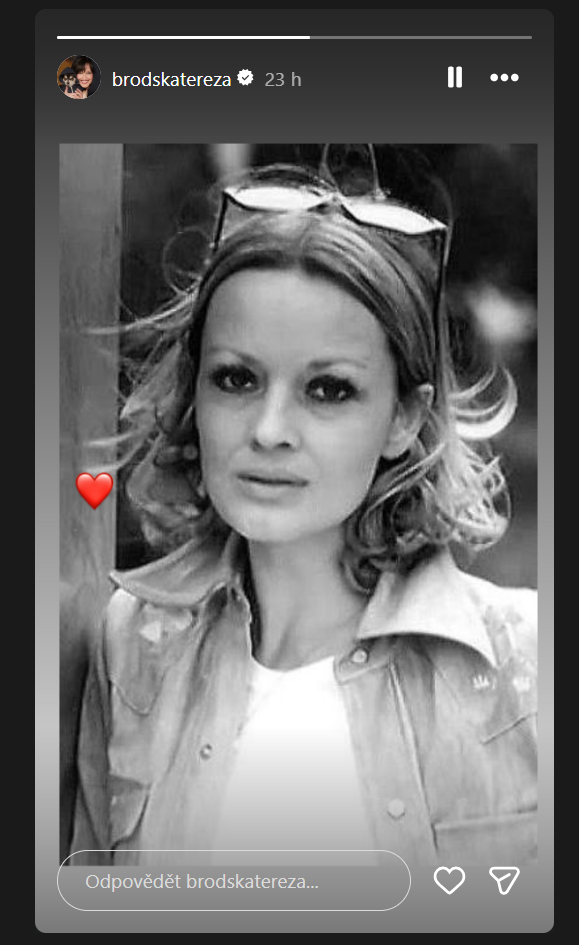 Tereza Brodská sdílela v den narozenin alespoň fotografi i své matky.