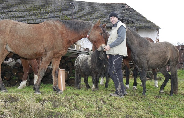 Není tajemstvím, že herec Václav Vydra je milovníkem koní. Prvního si pořídil v roce 1998. "A pak už se ta zvířátka jen množila. Teď už mi bohužel zase ubývají, protože je to osmadvacet let zpátky. Teď tady máme asi pětadvacet koní," řekl před časem Vydra, který na milovanou farmu dojíždí z nedalekých Slap, kde žije s manželkou Janou Bouškovou. K lásce ke koním ho prý přivedly filmy o Vinnetouovi.